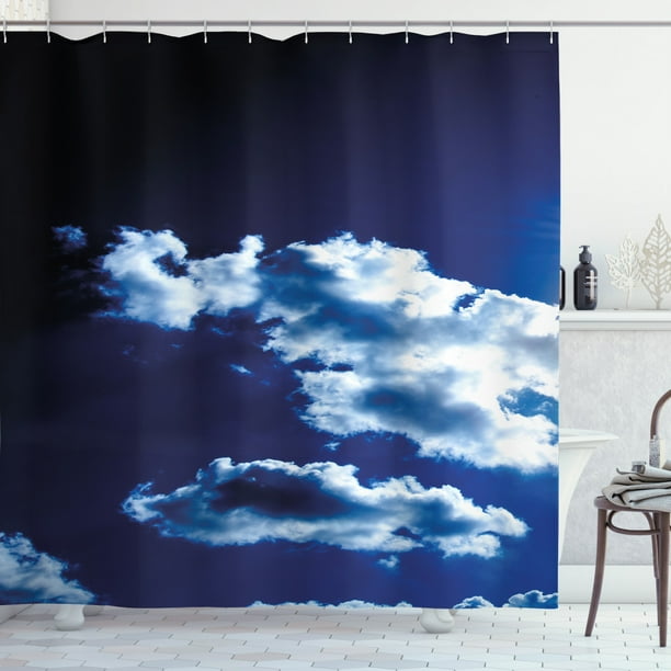 Dark Blue Shower Curtain, Sky and Dramatic Clouds Natural Phenomena