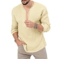 thumbnail image 5 of VJATTWR Long Sleeve Mens Shirts Casual Pullover Shirts for Men Lightweight Stripes Men Tshirts Xl, 5 of 8
