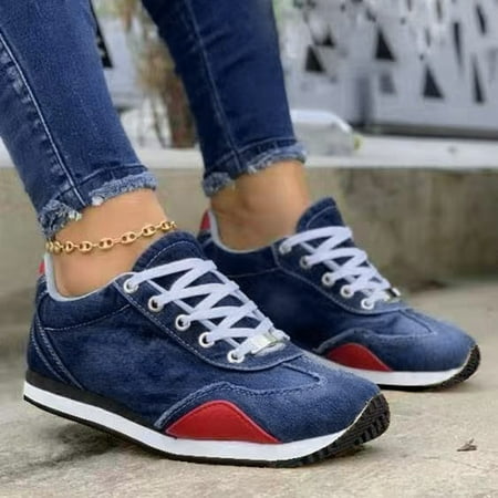 

YTJX Fashion Women s Casual Shoes Breathable Lace-up Outdoor Leisure Sneakers
