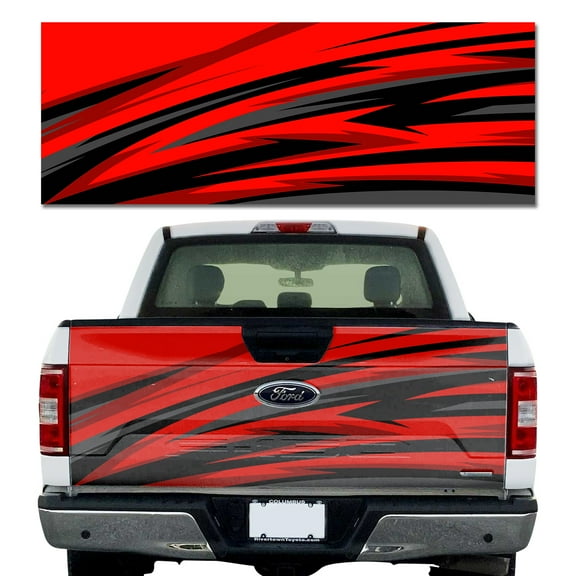 Truck Tailgate Wrap Tribe Arc Red HD Decal Graphics MightySkins Professional Grade 3M Material Universal Fit for Full Size Trucks Weatherproof & Car Wash Safe