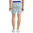 thumbnail image 5 of No Boundaries Men's Drawstring Lounge Shorts, Striped Print Casual Bottoms, Sizes S-XL, 5 of 5
