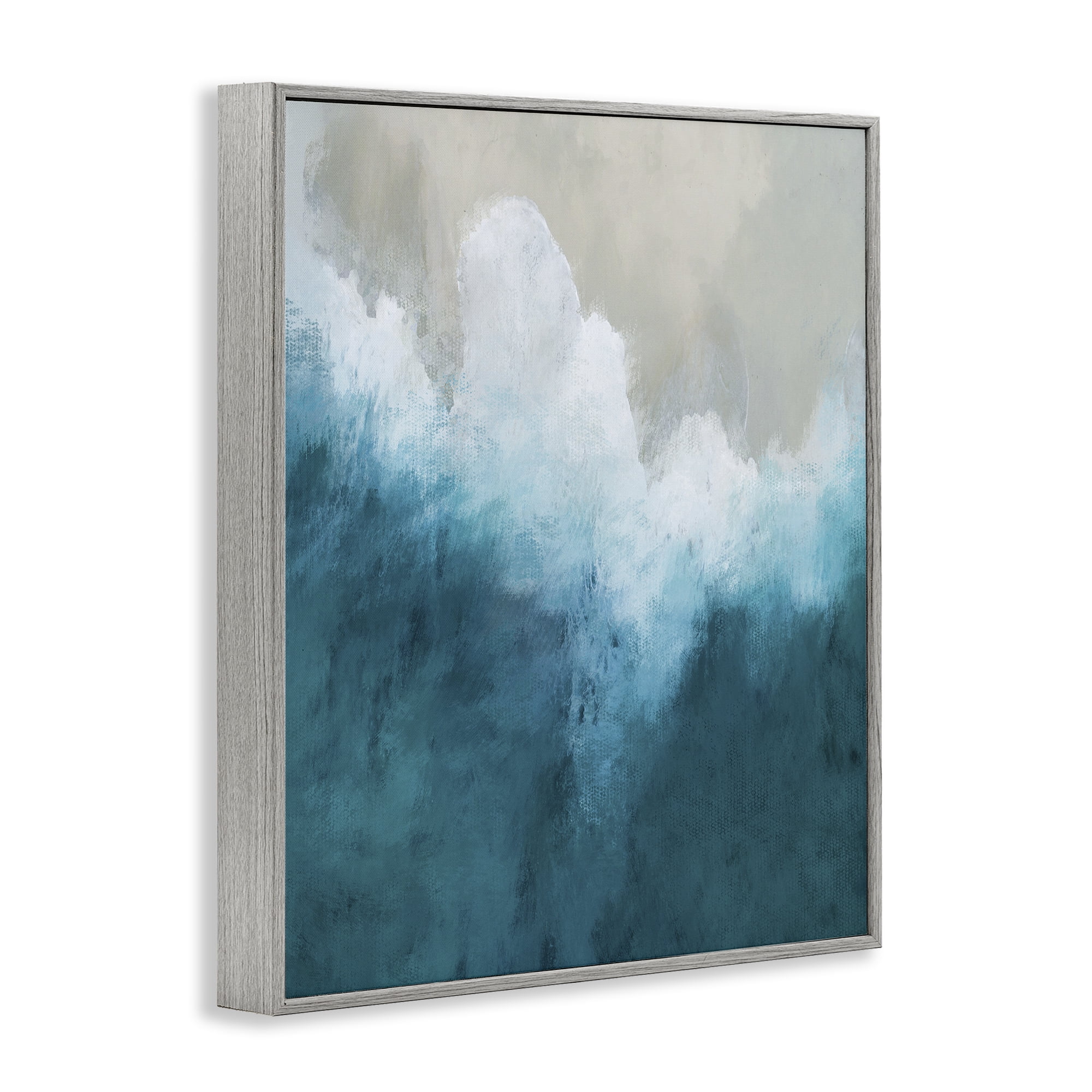 Stupell Industries Aerial Tide Abstraction Gray Framed Giclee Art, design by Denise Brown