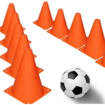 12Pcs Plastic Training Cones, Durable Traffic Cone Play Field Marker Cone for Safety, Agility Training 7 Inch Orange