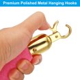 thumbnail image 4 of Unique Bargains 5 Feet Pink Velvet Stanchion Rope, Crowd Control Barrier Rope with Snap Hook, Golden, 4 of 6