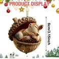 thumbnail image 3 of HCTSHG Forest Animal Acorn Ornaments,2D Cute Forest Fox Rabbit Hedgehog Owl Squirrel Decorations,Rustic Nature Themed Home Decor, Animal Lovers Gift ﻿, 3 of 6