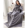 thumbnail image 4 of Richie House Soft and Warm Fleece Throw Blanket with Sleeves RHB2861, 4 of 6