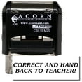 thumbnail image 1 of Self-Inking Correct And Hand Back To Teacher Stamp with Brown Ink, 1 of 4
