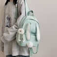 thumbnail image 4 of Fgnfyis Backpack for Girls Lightweight Cute Bunny Ear Design School Daypack for Middle Schoolers and Outdoor Adventures Preschool Backpack Green, 4 of 5