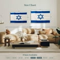 thumbnail image 4 of Elephant Stock Israel Flag Wall Art - Horizontal Canvas Wall Art - Living Room Wall Decor - Flags Canvas - Blue And White Decor - 45" x 30", 4 of 8
