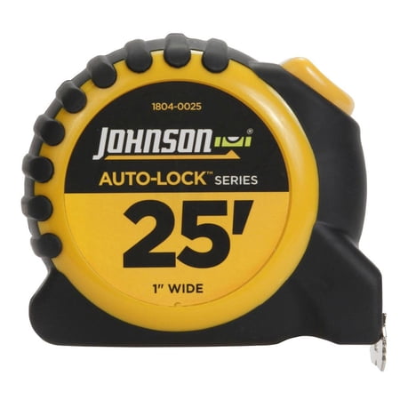 UPC: 0049448400256 | Johnson Level and Tool 1804-0025 25-Foot x 1-Inch Auto-Lock Tape