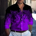 thumbnail image 3 of Camisa de manga larga con botones para hombre, 9 colores, estampado 3D de pulpo, ropa de noche diaria, camisa de solapa, ropa holgada de moda para hombre, 6xl, 3 of 5