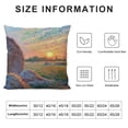 thumbnail image 5 of Orinice Sunset Graphic Decorative Cushion Throw Pillow Cover for Home Couch Living Room Bed Sofa Autumn Style Zipper Closure 1PC 22x22in, 5 of 5