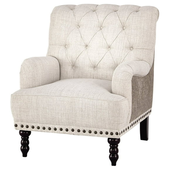 Signature Design by Ashley English Tartonelle Tufted Accent Arm Chair, Taupe