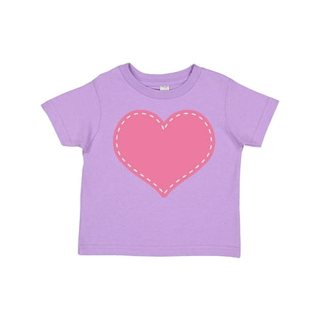 

Inktastic Pink Heart (Stitch Border) Gift Toddler Toddler Girl T-Shirt
