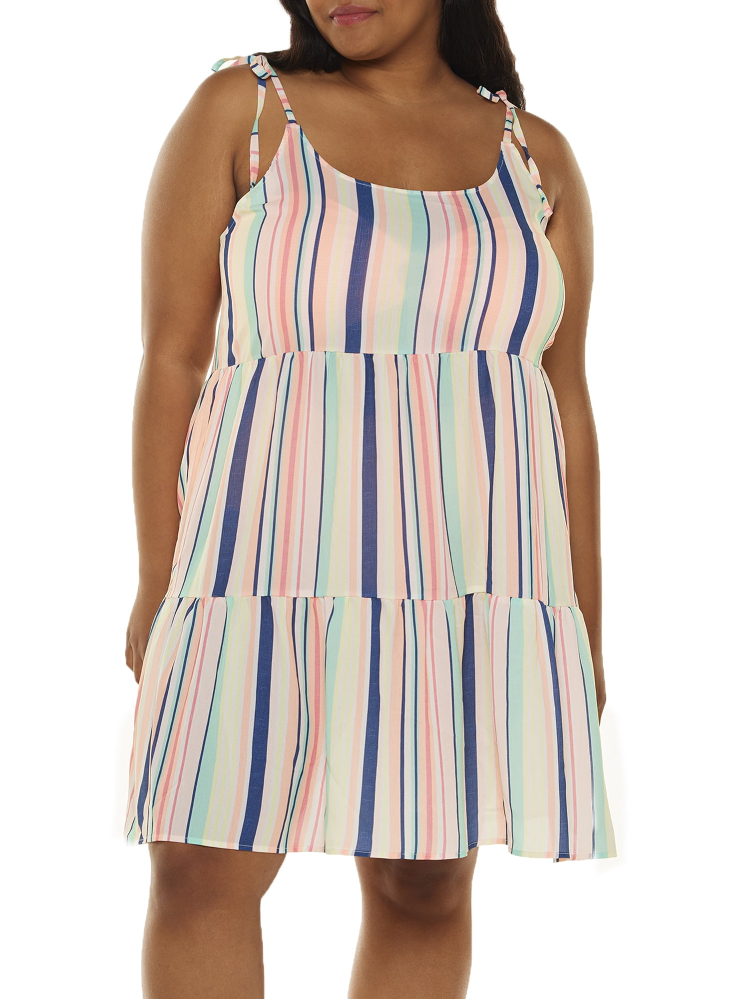 Celebrity Pink Tiered Mini Dress Cover Up