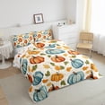 thumbnail image 3 of Manfei Autumn Harvest Pumpkin Bedding Comforter Set,Happy Halloween Twin Comforter Sets,Orange Maple Leaves Bedding Set,Microfiber Room Decorative Reversible,2 Pieces, 3 of 8