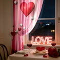 thumbnail image 4 of Oliegs Rideaux Cœur Boxbollen pour la Saint-Valentin Rideaux Cœur Salon Chambre Rideaux Marche, 4 of 5