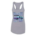 thumbnail image 2 of Ford Mustang GT The Boss Retro Neon Vintage | Womens Cars and Trucks Jersey Racerback Tank Top, Heather Grey, Large, 2 of 4