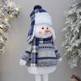thumbnail image 4 of Adornos de muñecas de Navidad, decoración de tela de felpa de muñeco de nieve de Navidad, juguete de figura de pie de muñeco de nieve retráctil, 4 of 5
