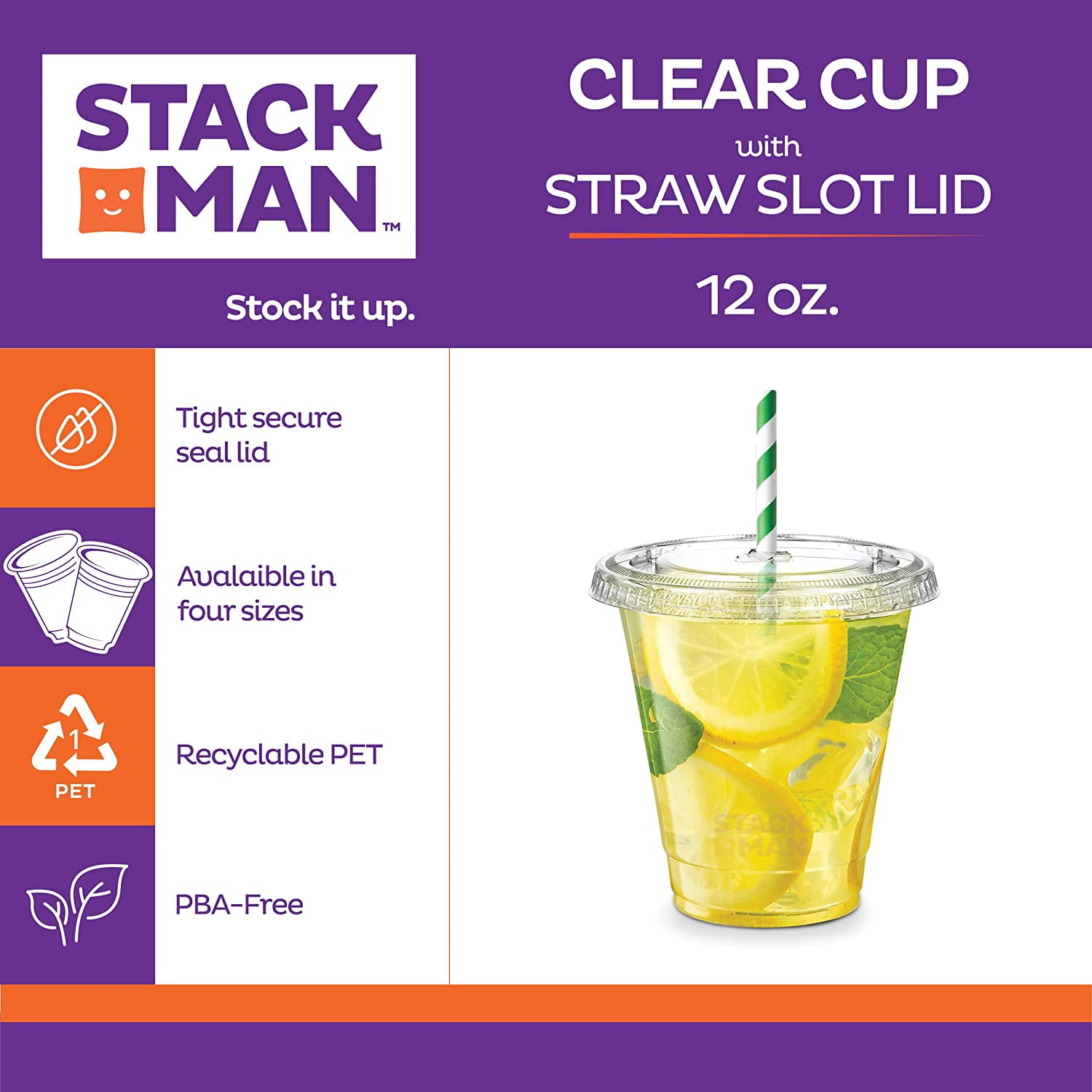[100 Sets] 12 Oz Plastic Cups with Lids, PET Crystal Clear Cups with  Slotted Flat Lids, Popular Iced…See more [100 Sets] 12 Oz Plastic Cups with  Lids