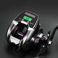 thumbnail image 4 of Graflsoa Digital Display Baitcasting Reel with Line Counter, Right-Handed, Metal & Plastic Construction, 6+1 Ball Bearings, 8.0:1 Gear Ratio, USB & Solar Charging, 10kg Max Drag, Ideal for Ocean,, 4 of 6
