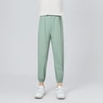 thumbnail image 5 of XXWXYD Girls Wide Leg Athletic Pants Lightweight Harem Pants Summer Elastic High Waist Loose Sports Jogger Sweat Pants Summer Lightweight Trousers, 5 of 9