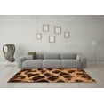 thumbnail image 3 of Ahgly Company Indoor Round Abstract Orange Modern Area Rugs, 4' Round, 3 of 4