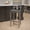 Black Vinyl Seat/Clear Coated Metal Frame, variant on Emma + Oliver 2 Pack Clear Coated Ladder Back Metal Restaurant Barstool - Burgundy Vinyl Seat