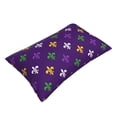 thumbnail image 3 of Daiia Purple Mardi Gras Bedding Waterproof Pillow Protector Zippered Queen – Bed Bug Proof Pillow Encasement-14"x20", 3 of 9