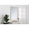 thumbnail image 3 of Metal frame rectangle mirror 30 inch in Brass, 3 of 5