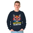 thumbnail image 5 of El Loco Gato Mexican Wrestler Cat Unisex Plus Size Sweatshirt Brisco Brands 2X, 5 of 6