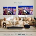 thumbnail image 4 of Elephant Stock Las Vegas At Night Neon Lights Wall Art - Horizontal Multi Panel Canvas - Living Room Wall Decor - Places Multi Panel - Orange And Blue Decor By Susanne Kremer - 50" x 32", 4 of 8