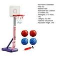 thumbnail image 5 of Zxareky Basketball Hoop Toy Set with 4 Balls Inflator Adjustable Height Swimming Basketball, Indoor Outdoor Basketball Shoot Game Kit, 5 of 8
