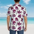 thumbnail image 6 of Xecao Tulips Flowers print Hawaiian shirt - a stylish short-sleeve button-down for men, perfect for casual beach and tropical outings., 6 of 9