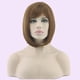 thumbnail image 5 of Peluca de pelo sintético estilo bob para mujer, para cosplay, fiesta, corta y recta (marrón), 5 of 5
