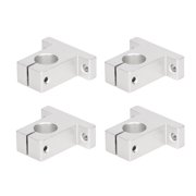 BIMZUC 4 Pcs Rail Guide Support Aluminum Alloy Linear Motion Bracket 16mm Rod Linear Shaft Support for Electronic Equipment (0.63 inches / 16 mm)