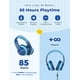 thumbnail image 4 of iClever BTH12 Kids Bluetooth Headphones,Colorful LED Lights Wireless Kids Headphones,74/85/94dB Volume Limited,85H Playtime,Bluetooth 5.2,Over Ear Headphones Built-in Mic for iPad/Tablet/Airplane,Blue, 4 of 5
