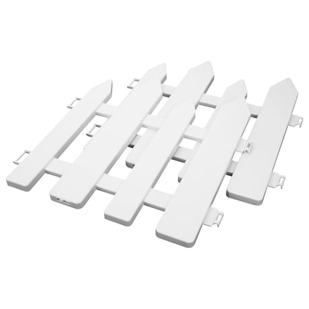 UPOUART 2Pcs White Plastic Fence for Garden and Yard with UV Protection 11.8x11.8in