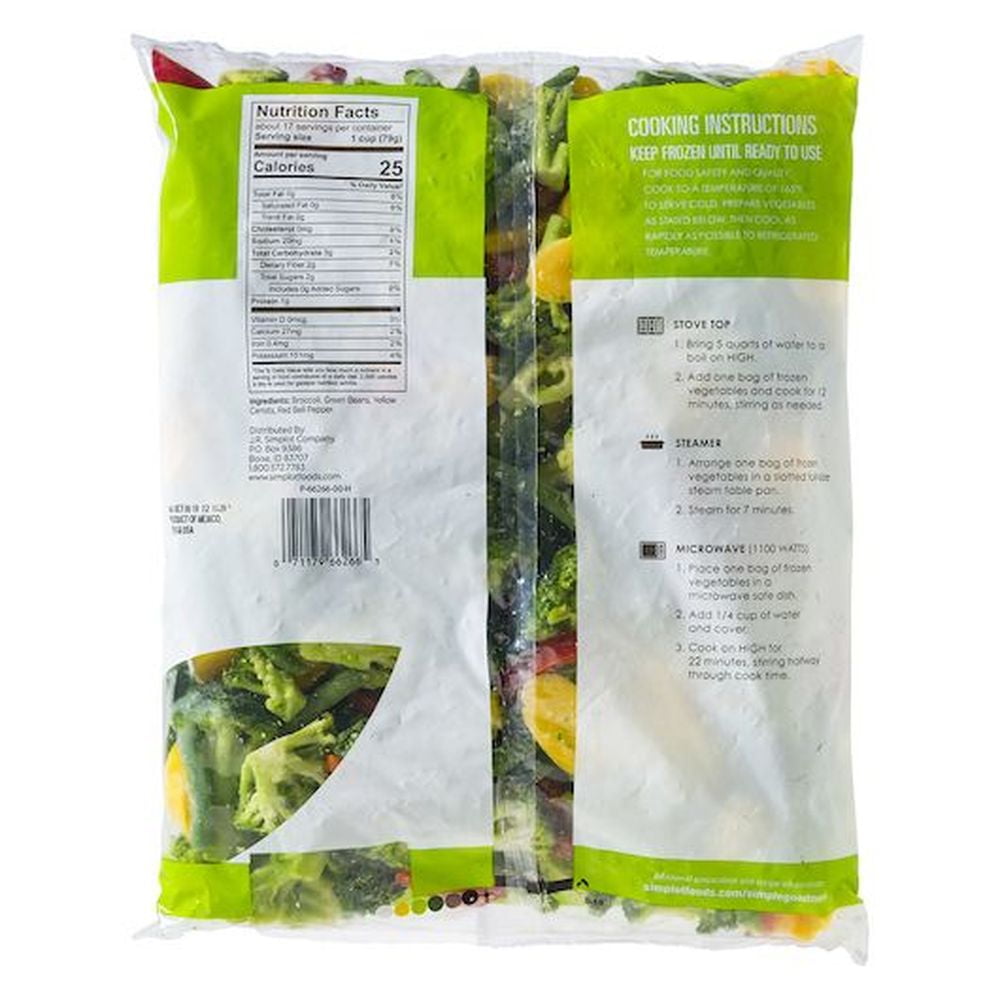 Culinary Select Catalina Vegetable Blend - 3 lb. package, 8 packages per case