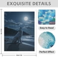 thumbnail image 3 of Diamond Art Kit for Adults, White Wolf Howling Moonlit Beach Diamond Painting for Adults Beginners, 5D DIY Diamond Art Painting Kits, Colorful Diamond Painting Craft for Home Decor 12x16, 3 of 7