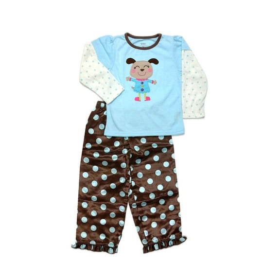 Carter's Girl's Puppy Dog and Polka Dot Satin Pajama Pants Pink, Size 3T