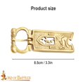 thumbnail image 2 of Lord of Battles Medieval Brass Belt Buckle Pure Solid Accessory for Reenactments, 2 of 6