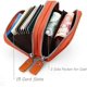 thumbnail image 2 of Bolsa de herramientas Tarjetero plegable delgado para mujer con bolsillo con cremallera Qb01 (naranja), 2 of 3