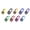 Mixed colors, variant on 1. 9pcs Multifunctional Carabiner Keychain for Outdoor Hiking Camping, Portable Navigation Tool for Teens Adults