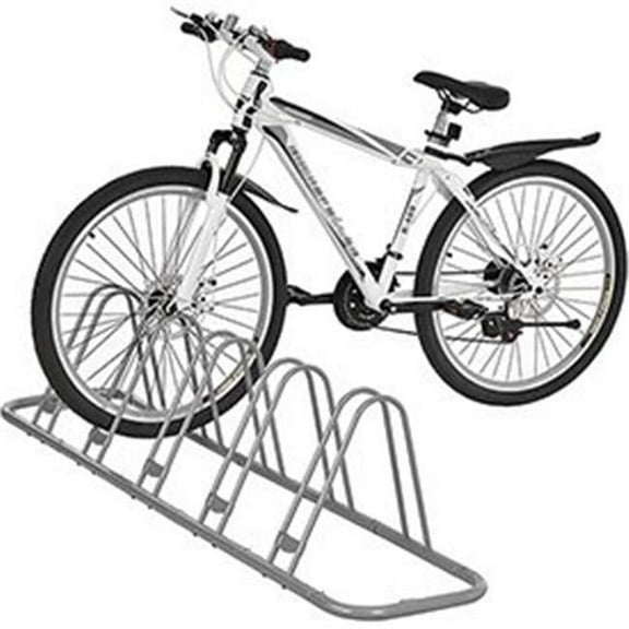 Bicycle Parking Rack, Adjustable, 5-Bike - Single Sided Version - Gray