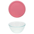 thumbnail image 3 of Pyrex 7402 6-Cup Sculpted Glass Mixing Bowls and 7402-PC 6/7-Cup Retro Pink Lids (4-Pack), 3 of 4