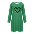 thumbnail image 3 of Hvot&aat Nightgowns for Women Short Sleeve Heart Printed Sleep Shirt Dress Holiday Sleepwear, 3 of 5