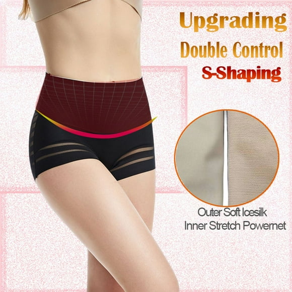 Alitao Cotton Underwear Seamless Underwear Plus Size Underwear Seamless Shapewear Panties High Waist Stripe Lace Compression Underwear Shapewear Underwear Panties for Women Black XL