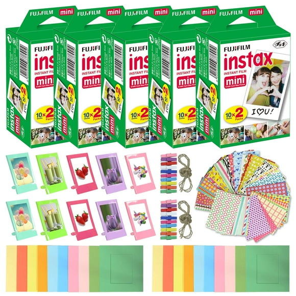 Fujifilm Instax Mini Instant Film & Accessories (100 Sheets, Multicolored)