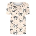 thumbnail image 3 of Maplenight Cute Summer Tops for Women Crew Neck Graphic Tee Shirts Short Sleeve Casual T-Shirt, 3 of 3